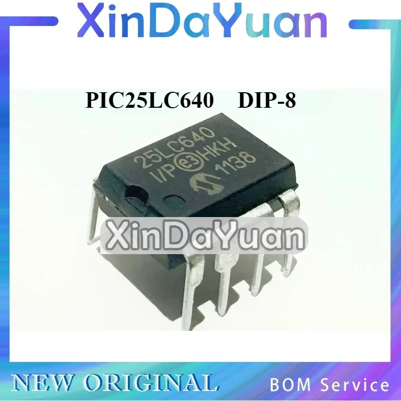 5 pcs  25LC640 PIC25LC640-I/P DIP-8 Integrated Circuit Chip IC