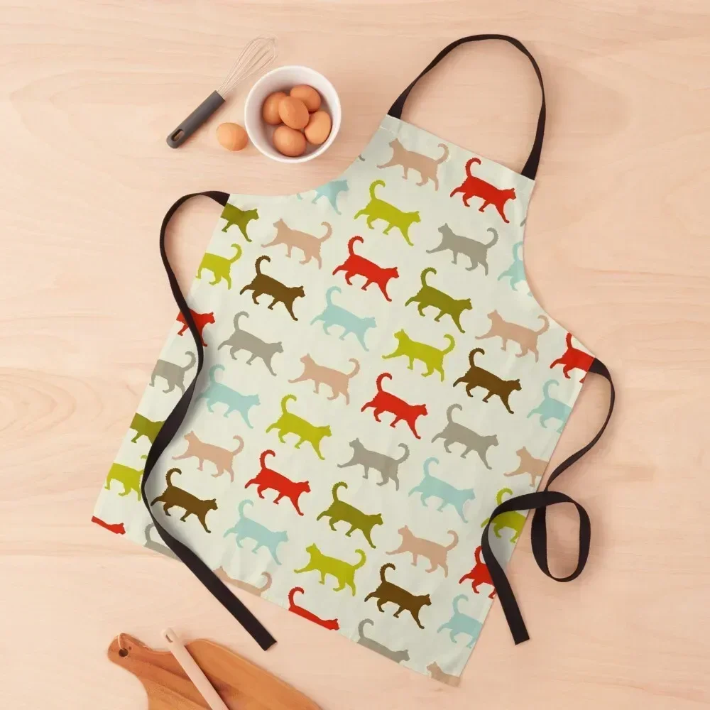 

Autumn Cats in Vintage Colours in Repeat Pattern Apron Camping All For Kitchen And Home Kitchen Apras Man Art Apron