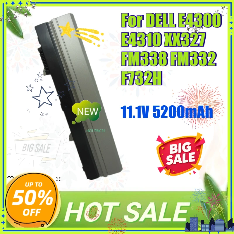 SWZY NEW Replacement Laptop Battery for Dell Latitude E4300 E4310 312-0823 FM332 WJ386 XX337 XX327 HW898 Bateria 11.1V 5200mAh