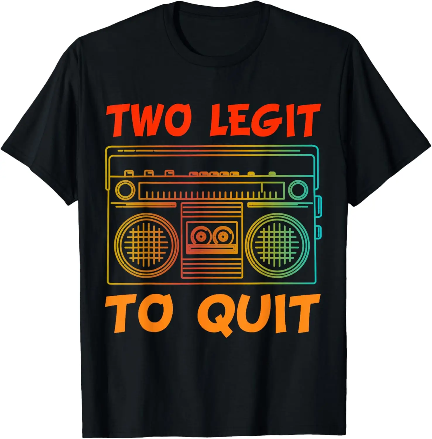 Two Legit To Quit Funny Hip Hop Theme 2nd Birthday Costume T-Shirt