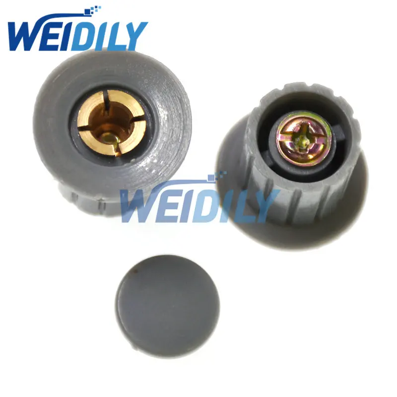 5PCS Knob Button Cap For WXD3-13 WXD3-12 WH5-1A WX14-12 Turn Around Potentiometer Knob 16*16mm Black Gray 2 Colors 4mm Hole