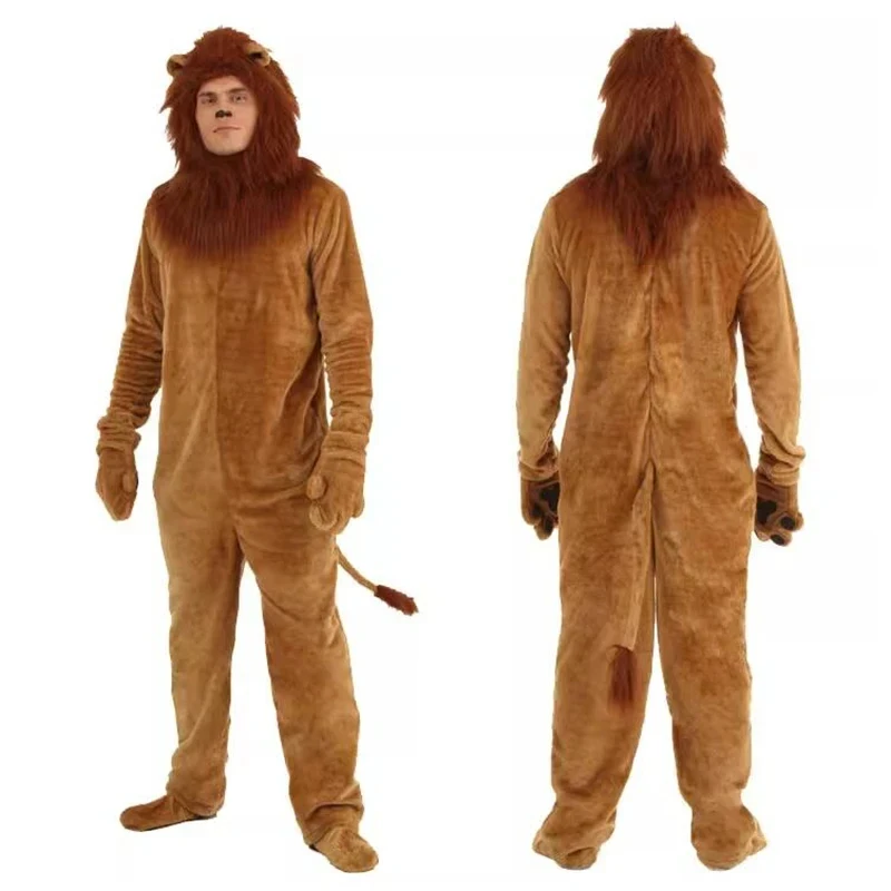 ❤ 2026 ✚ Disfraz de Lujo de El Mago de Oz y El Rey León, Traje de Cosplay de Anime para Adultos y Niños, Mono de León para Bebés y Niños, Disfraz de Personaje de Película para Halloween ◀