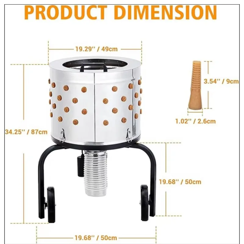 Multifunctional Stainless Steel Automatic Chicken Duck Feather Plucking Machine High Efficiency Motorized Commercial Poultry