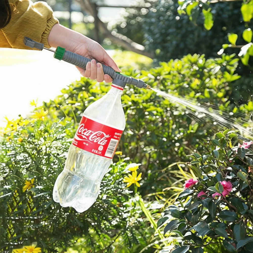 Plastic Garden Sprayer Head Adjustable Watering Mister For Soda Bottle Indoor Potted Plant Irrigation Tool Handheld Pump