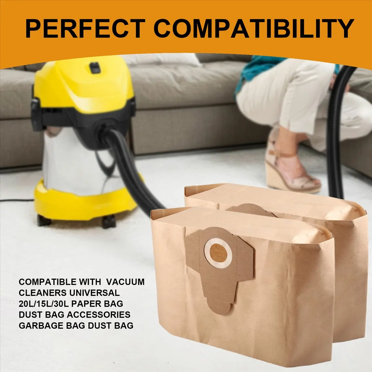 

(A25M) Compatible with for Oushen Vacuum Cleaners Universal 20L/15L/30L Paper Bag Dust Bag Accessories Garbage Bag Dust Bag