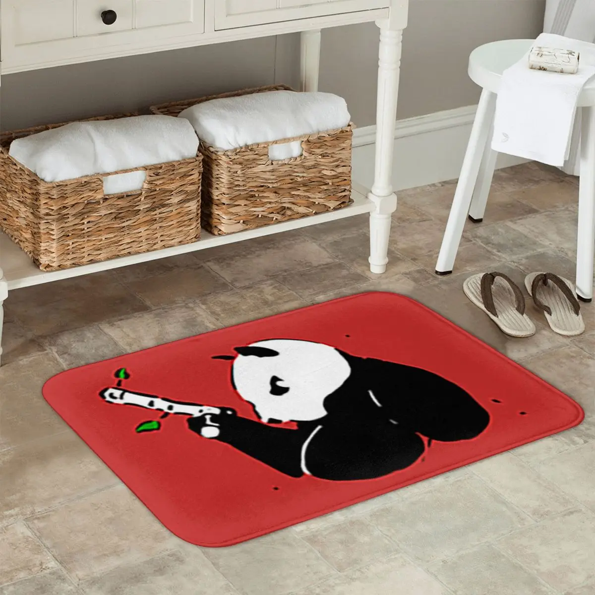 Pandamonium Panda Doormat Kitchen Entrance Home Floor Mat Anti-slip Carpet Rug for Balcony Footpad Mats