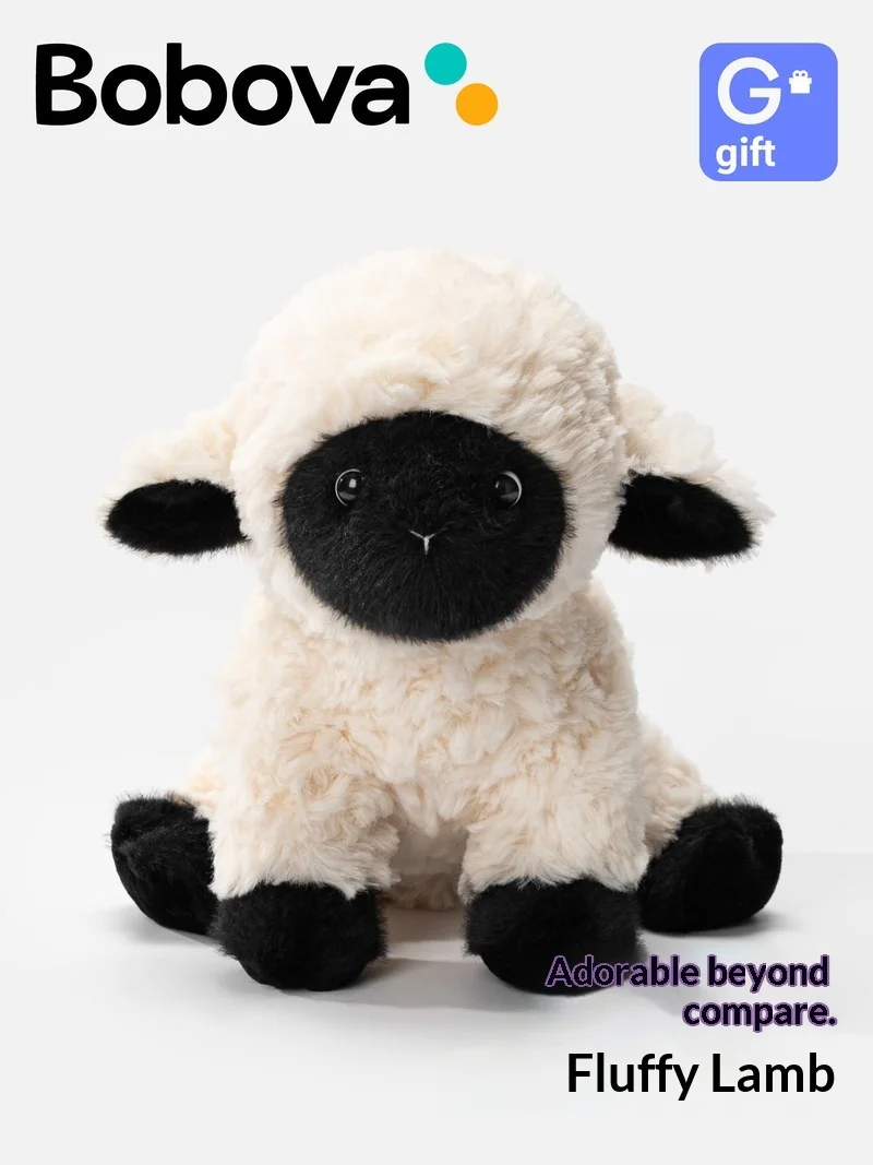 

Мягкая плюшевая игрушка-овечка Bobova: уютная кукла-овечка для объятий, компаньон для сна, подарок на день рождения для детей и малышей