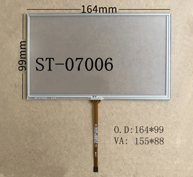 New 7 inch industrial 4 wire resistance touch screen for car DVD navigation GPS tablet 165*100 ST-07006