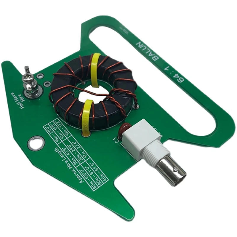 Balun-Antenne de réception à ondes courtes 64:1, sans réglage 5-35MHz