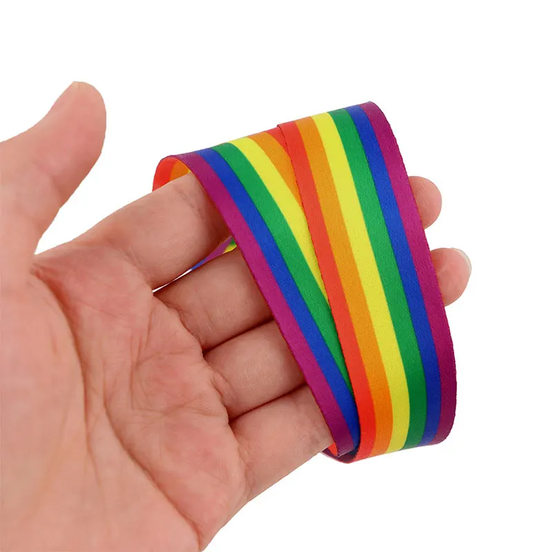 20 stücke Homosexuell Stolz lgbt Regenbogen Herz Gurtband Schlüssel kabel hängen Lanyard Hals ID-Karte Zubehör Telefon Charme Schlüssel bund für Unisex Geschenk