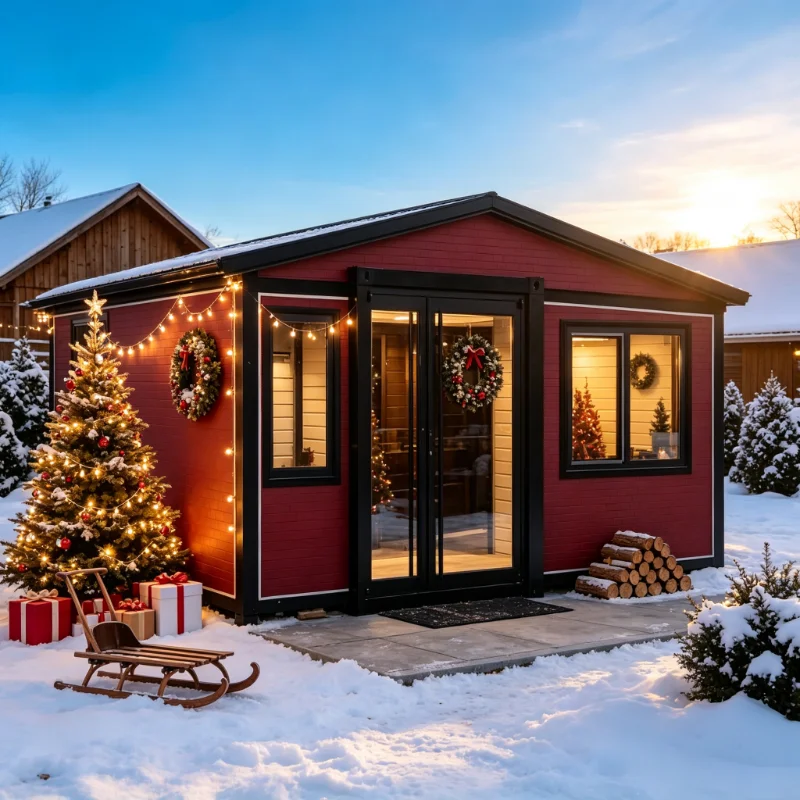 Modern Expandable Steel Folding Container House Prefabricated 2-3 Bedroom Villa For Commercial Use 20 Ft Available Garden Rooms