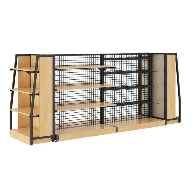 

Adjustable convenience store shelf supermarket grid mid-island multi-function hanging