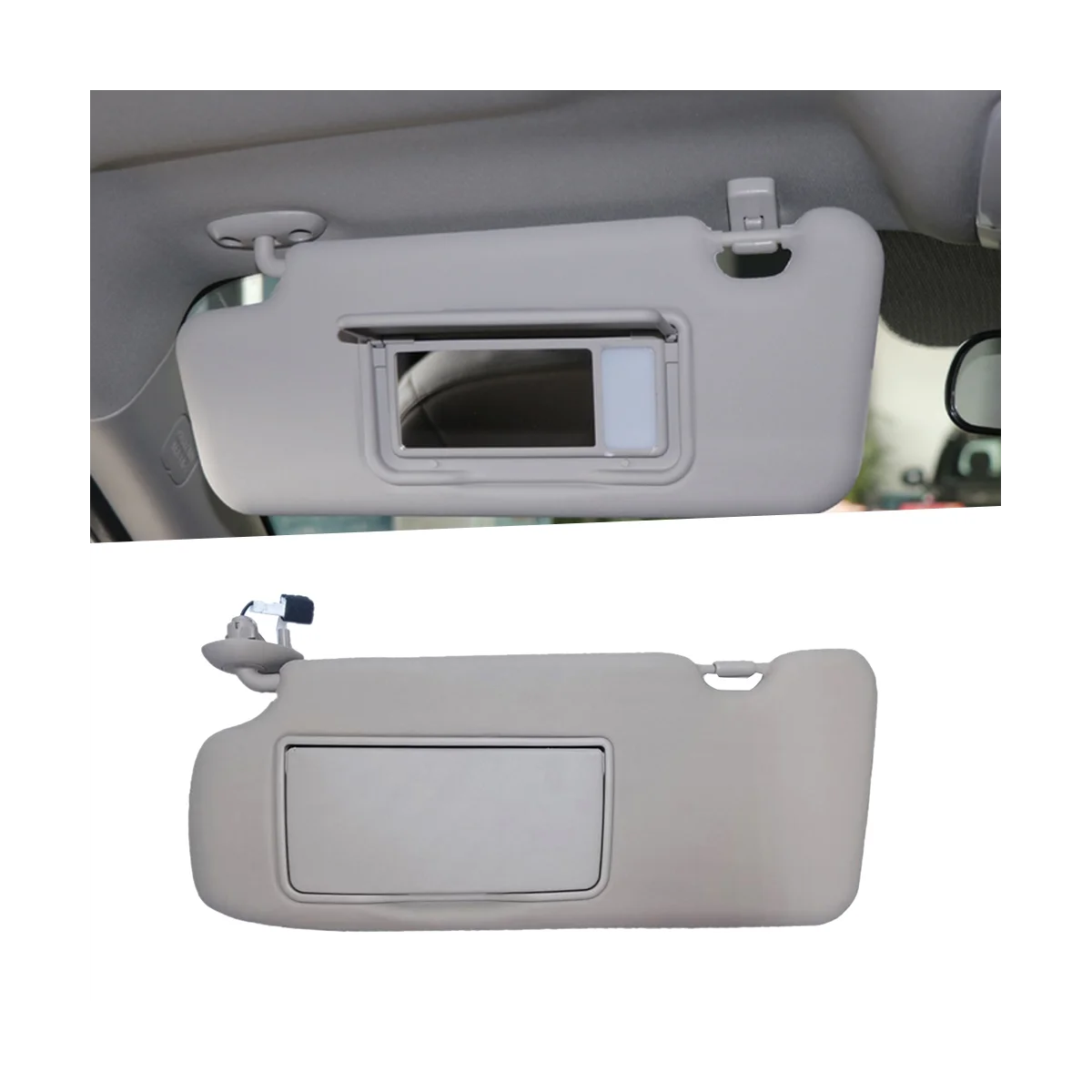 1Pair Beige Sun Visor Shade W/ Mirror Light 83280-TLY-H11ZA 83230-TLY-H11ZA for Honda CRV CR-V2017-2021 Car Sunshade