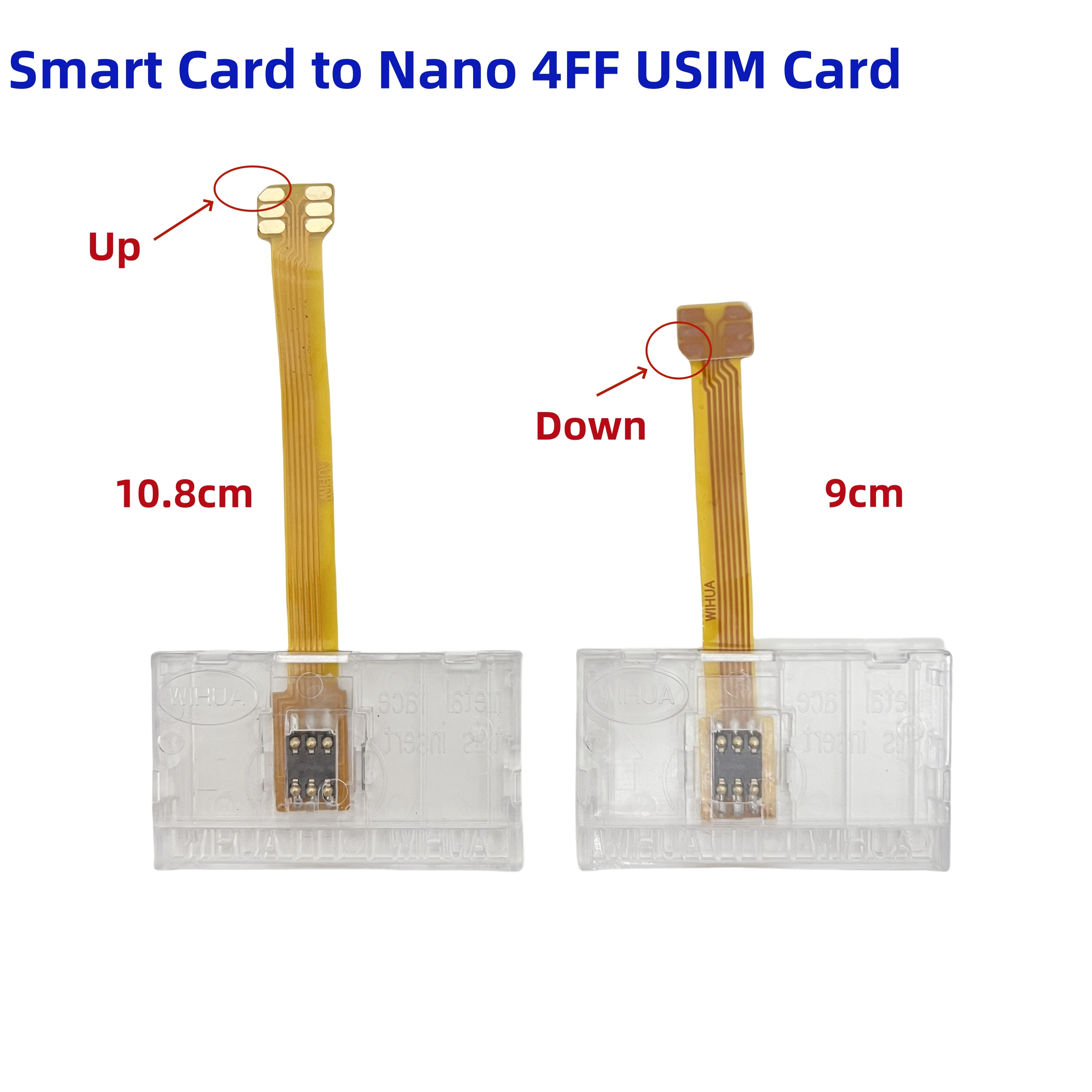 البطاقة الذكية الكبيرة إلى محول محول SIM لبطاقة USIM العمودية Nano 4FF