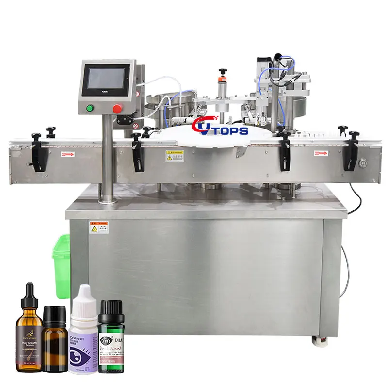 High-accuracy Small Bottle Vial Eye Drop Rotary Perfume Bottle Filling and Capping Sealing Machine