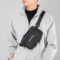 Reflective Men's Chest Bag Large Capacity Business Leisure Crossbody Waist Single Shoulder Bag Sports Cycling Motorcycle Fishing