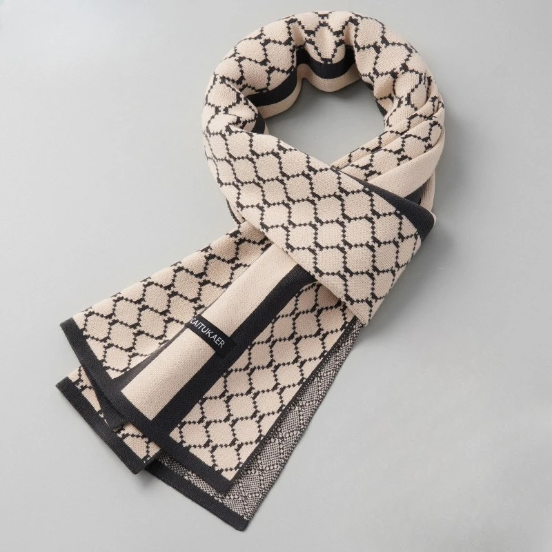 Luxury Brand Winter Imitation Cashmere Scarf Men Women Letters Print Pashmina Scarves Fashion Business Neck Soft Warm Scarfs