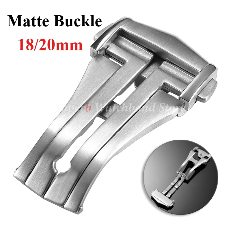 18 مللي متر 20 مللي متر مشبك ساعة من الفولاذ المقاوم للصدأ لساعة أوميغا الجلدية المطاطية حزام نشر المشبك فراشة زر الملحقات