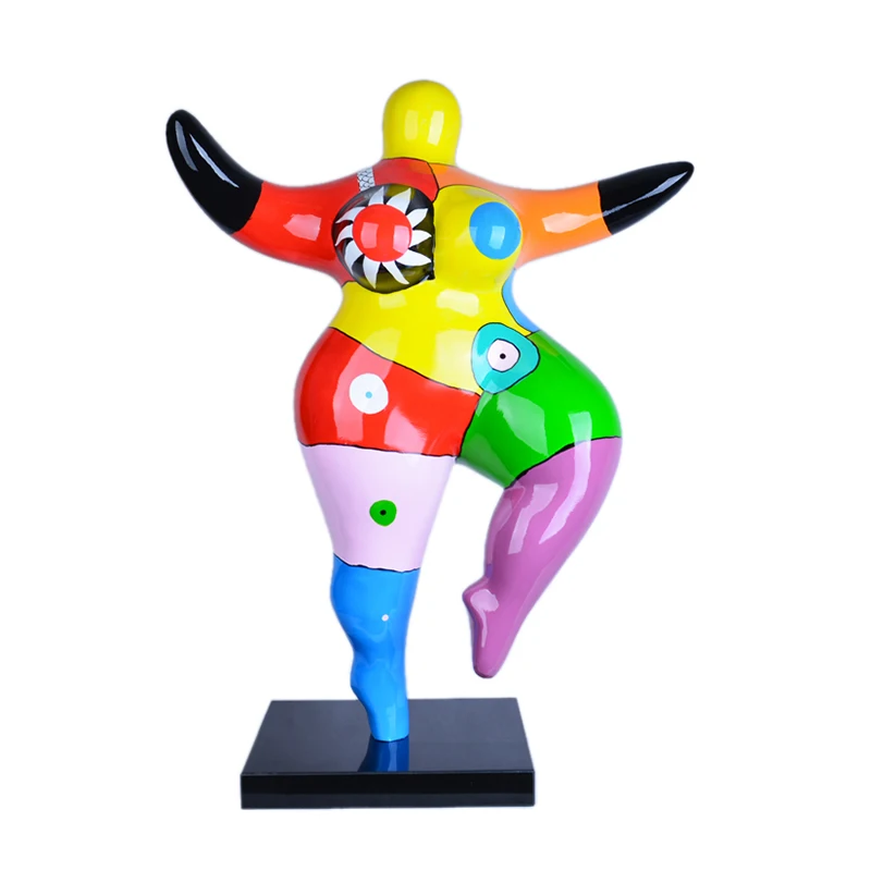 unique Custom Handmade Ballet Dancer Sculpture Cute Fat Woman Resin Statue Art Fiberglass Figurine