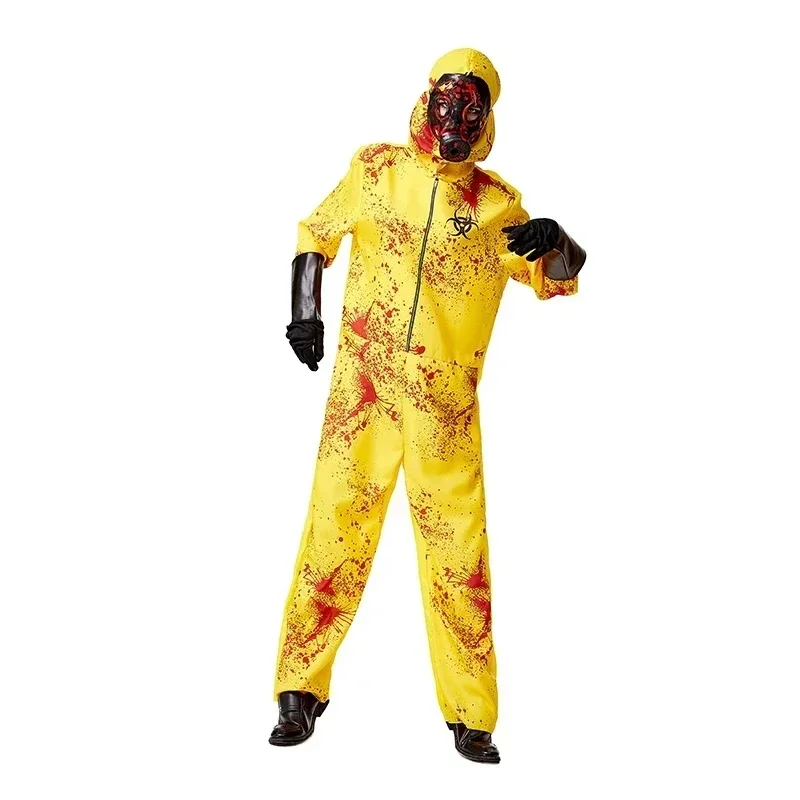 Women Bio Hazard Costume Unisex Biohazard Suit Cosplay Halloween Costume For Adult Zombie Biohazard Suit Jumsuit Costume