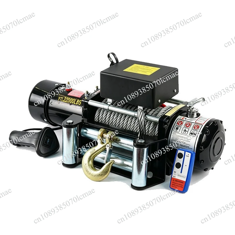 Self-rescue winch, 3000 pounds, 12V 24V electric winch for towing crane