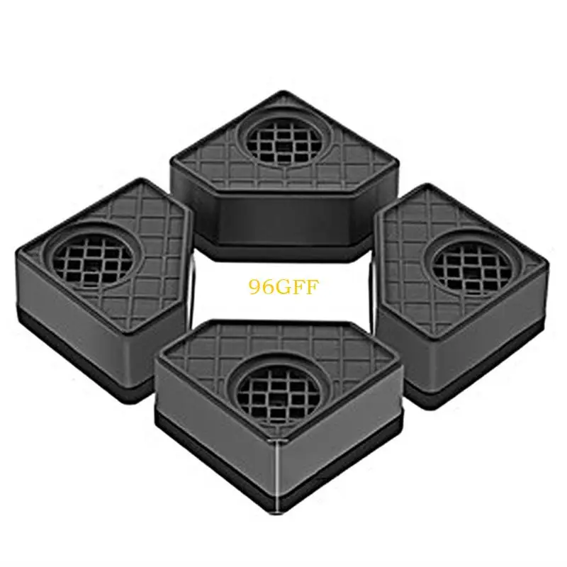 96GF 4 Pcs Washing Machine Feet Pads Home Anti-Vibration Pads Mute Non-slip Pad Furniture Leveling Foot Furniture Protector