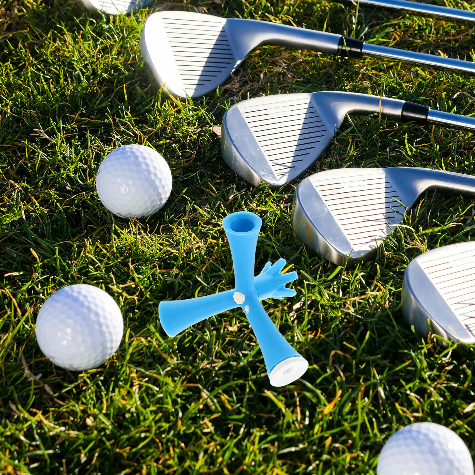 

Adjustable Height Golf Ball Tee Holder Portable Unbreakable Plastic Stand for Practice Driving Range Pegs Gear