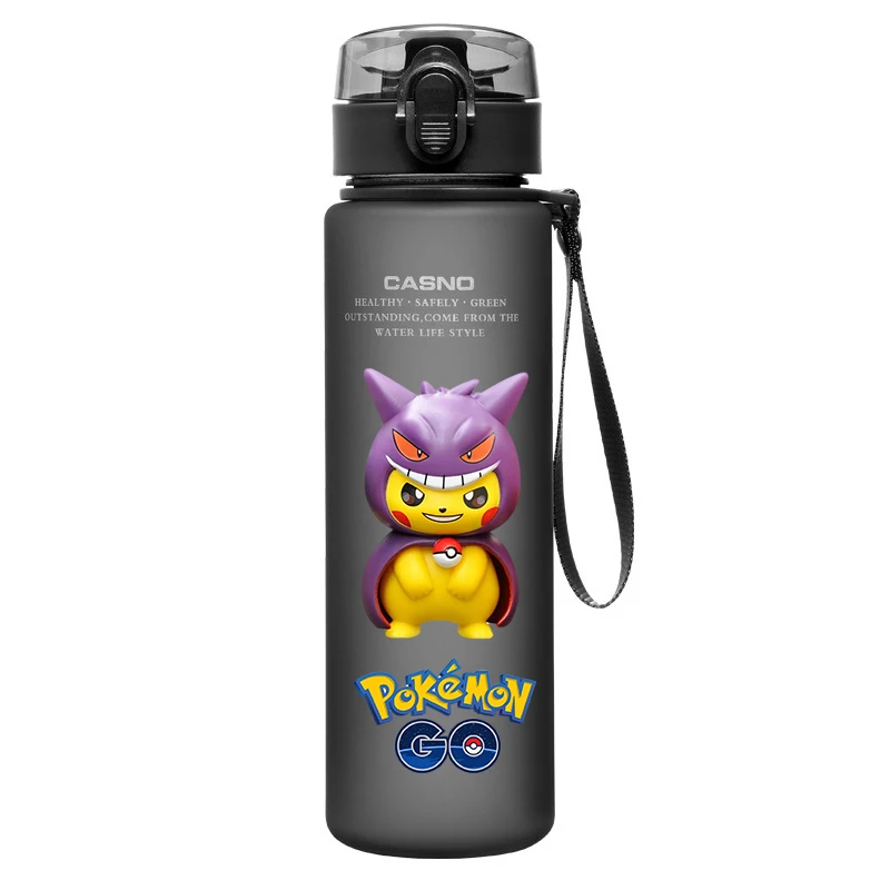 Halloween Pokemon Water Cup 560ml Pikachu Water Glass Children's Cute Gengar Plastic Outdoor Sports Large Capacity Water Bottle image 4