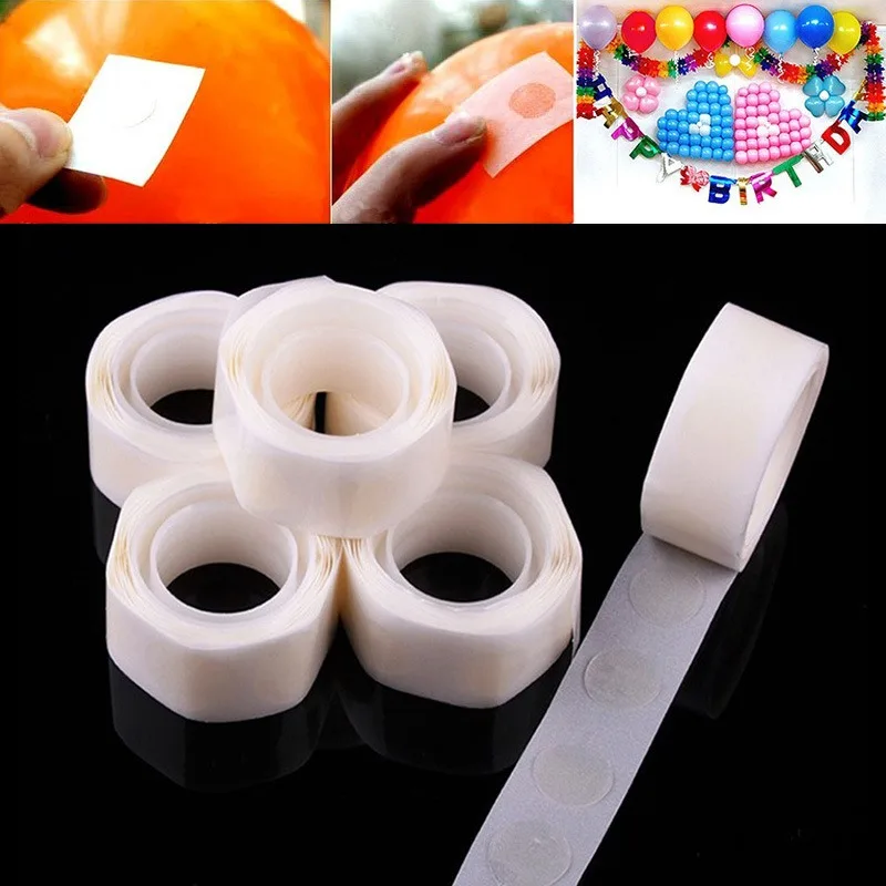 100 Points Balloon Attachment Glue Dot Attach Balloons To Ceiling or Wall Balloon Stickers Birthday Wedding Party Decor Supplies