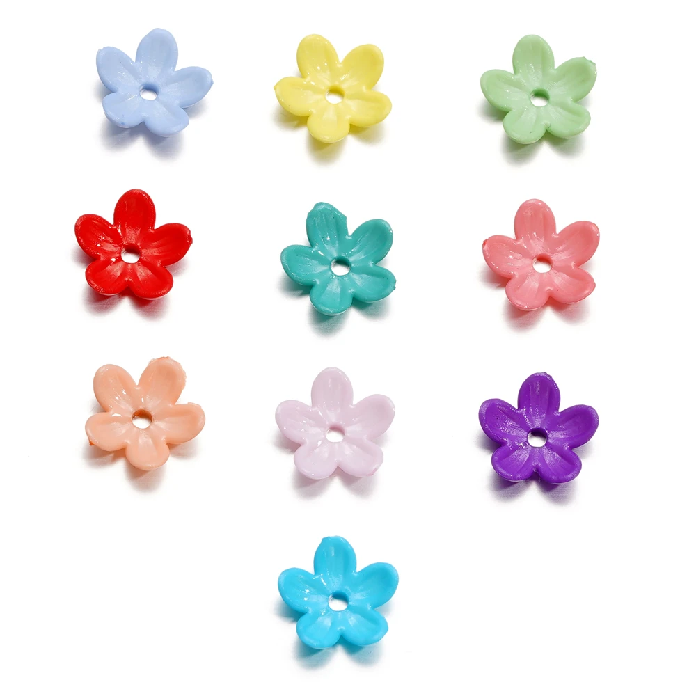 

50pcs/Lot 11x12mm Acrylic Petal Bead Loose Spacer Beads for Jewelry Making DIY Charms Bracelet Necklace Accessories