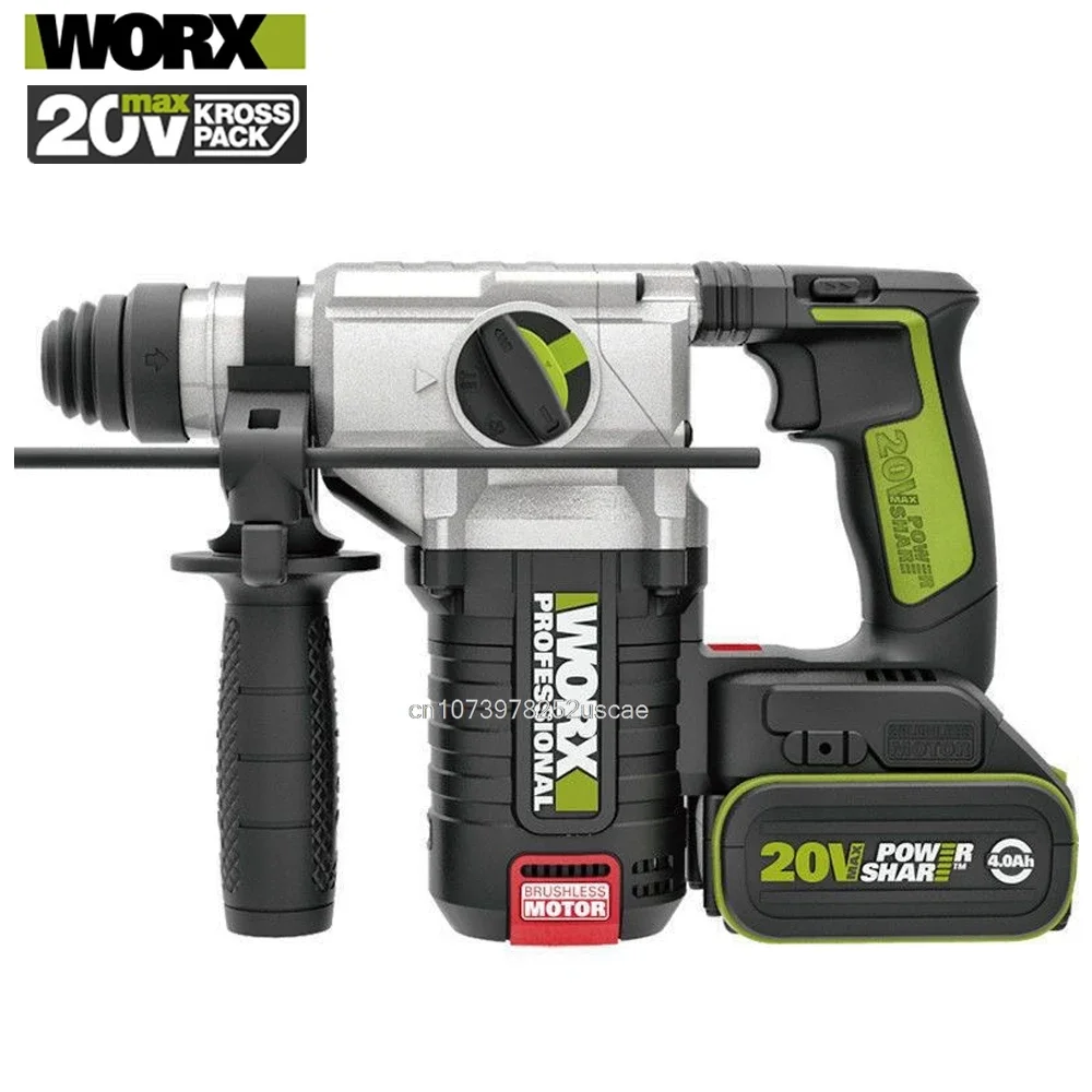 WORX WU388F 24mm cordless brushless /Rotary hammer power tools drill concrete/brick/professional/Impulse hammer 20V