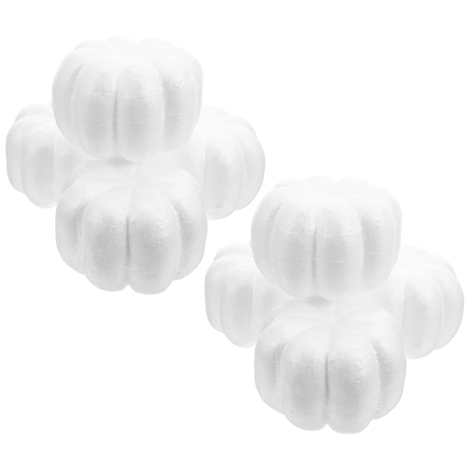 

8pcs Mini White Foam Pumpkins Diy Craft Decorative Fall Thanksgiving Table Harvest Decoration Materials Paintable Pumpkin Faux