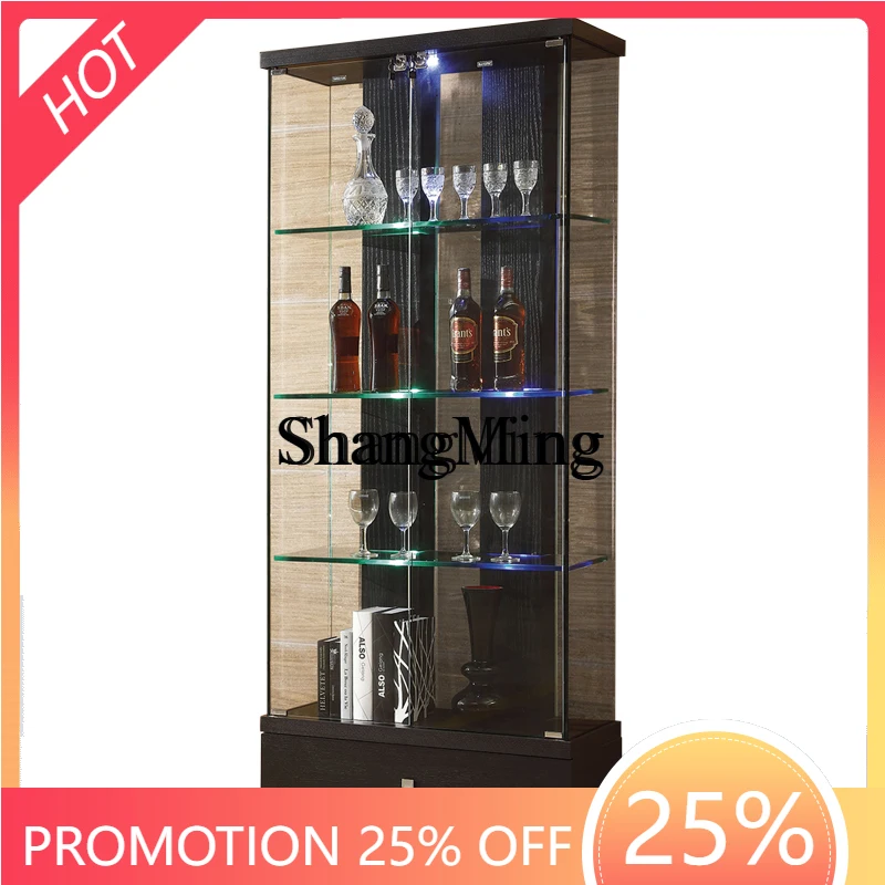 

ZYY легкий роскошный винный шкаф с дверью из закаленного стекла, двойная дверь против хранения, декоративная витрина, современная простота