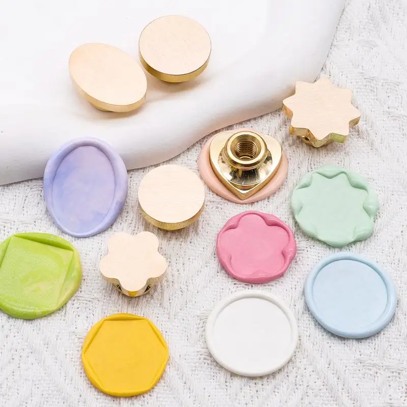 Special-Shaped Blank Wax Sealing Stamp Sealing Wax Stamps Head For Wedding Invitations Envelope Sealing Wax Stamp Craft DIY