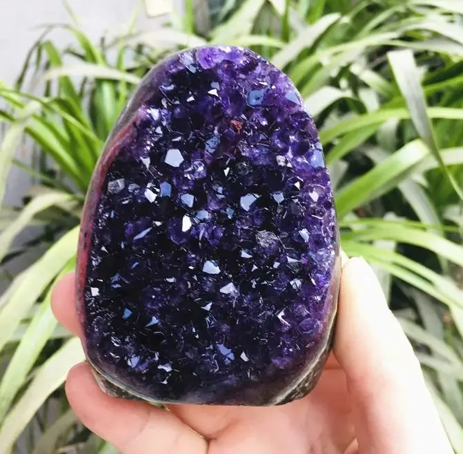 

Natural Crystal Cluster Amethyst Stone Geode Raw Quartz Minerals Real Uruguay Home Decoration Spiritual Chakra Reiki