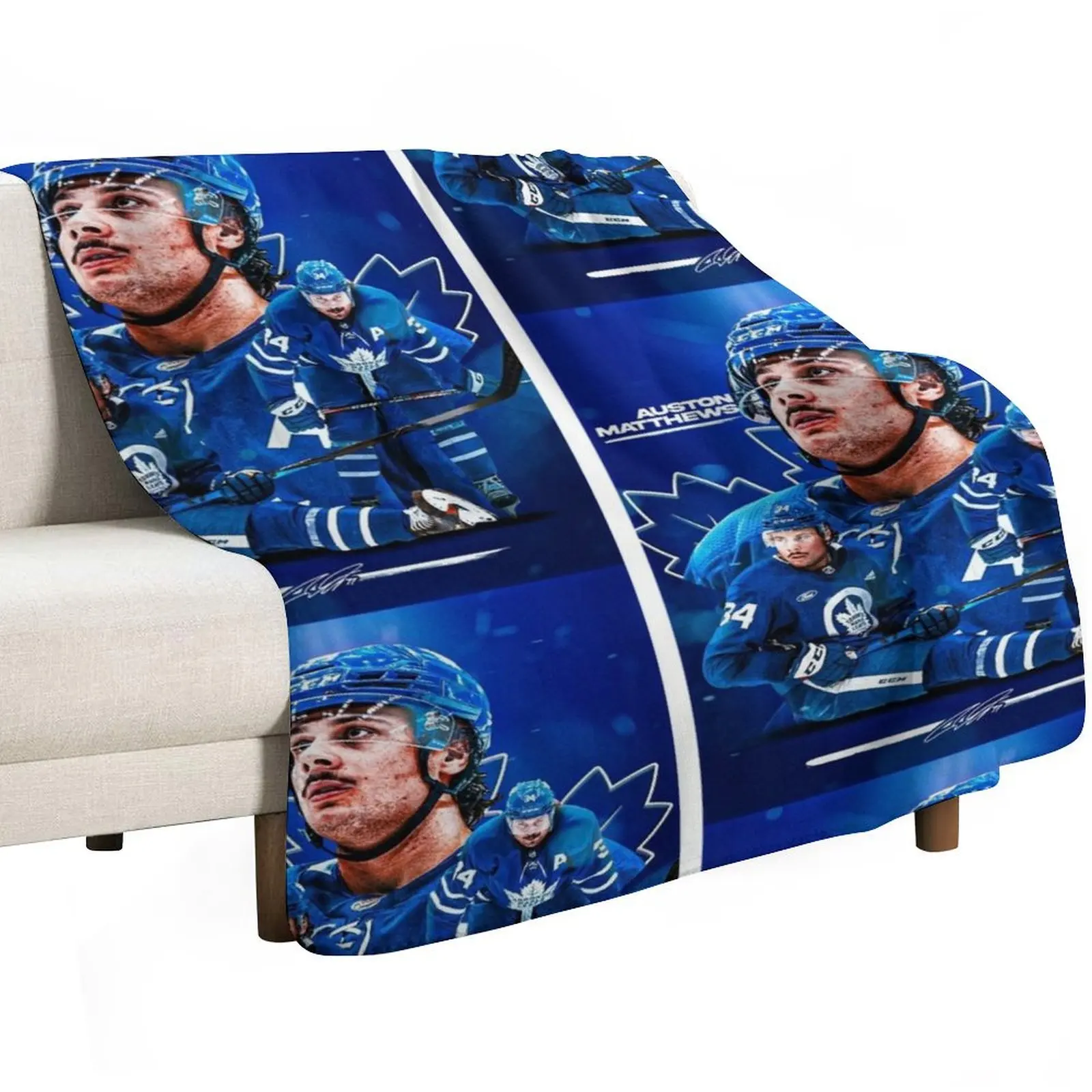 Auston Matthews Throw Blanket Decorative Soft Throw Blanket for Couch Sofa