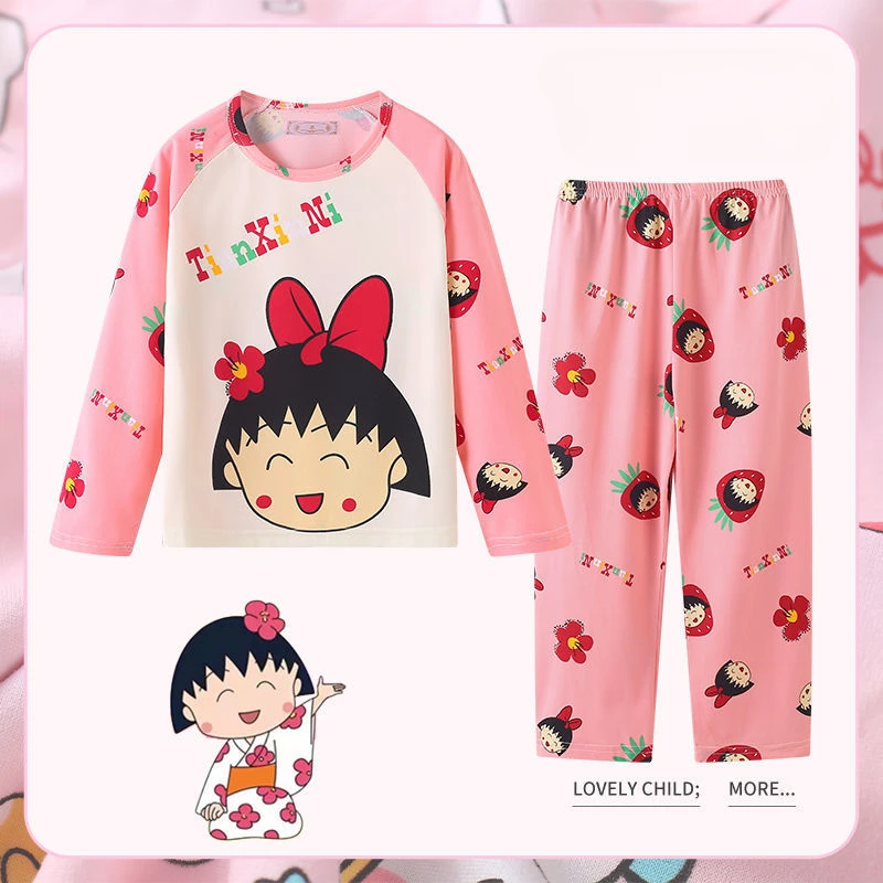 Cute Hello Kitty Kids Pajama Sets Comfortable Fashion Print Sleep Clothes Children Boys Girls Daily Homewear Autumn Winter