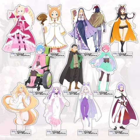 Re:Zero - Starting Life in Another World‌ Keychains Acrylic Stand Subaru Natsuki Emilia Rem Ram Beatrice Fans Anime Manga Gifts