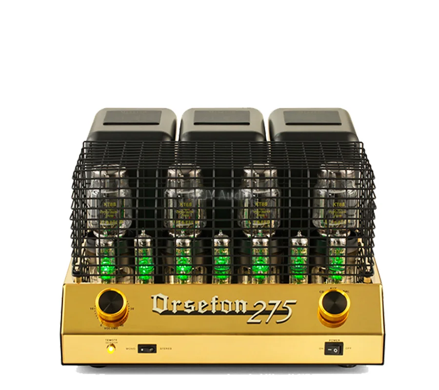 

Клон 1:1 McIntosh MC275 Gold Lion, ламповый усилитель мощности с 4 лампами KT88/KT88EH, входы XLR/RCA, усилитель класса А.