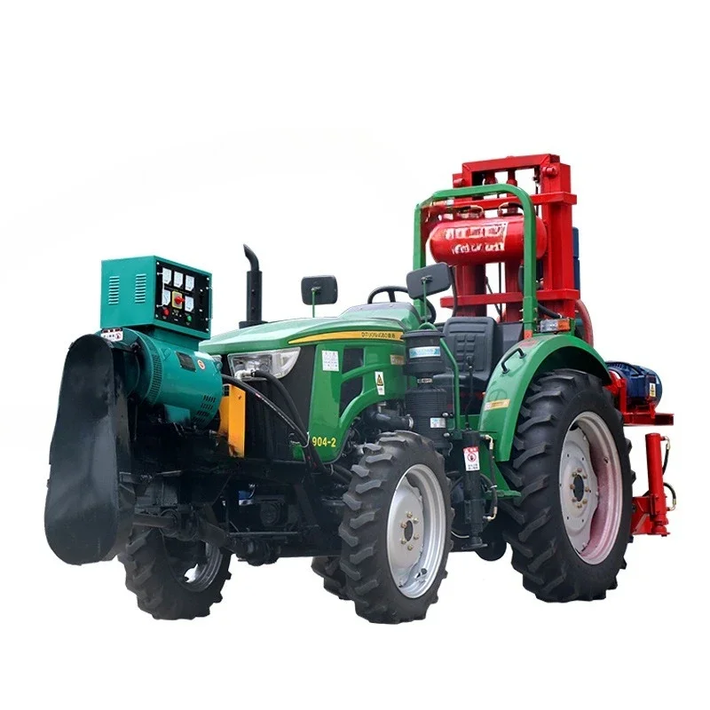 Front and back circulation wheeled truck-mounted water well drilling rigs, tractors