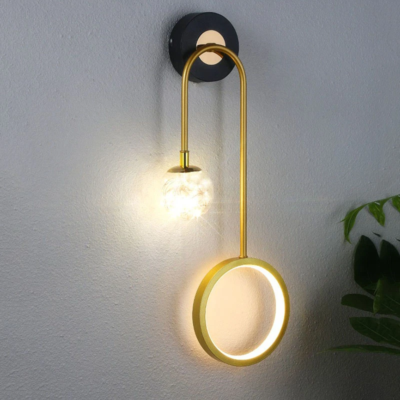 LED Wall Lamp Indoor 90-260V Decor Sconce Light Livingroom Bedroom TV Background Lustre Wall Lights Industrial Lighting Fixture