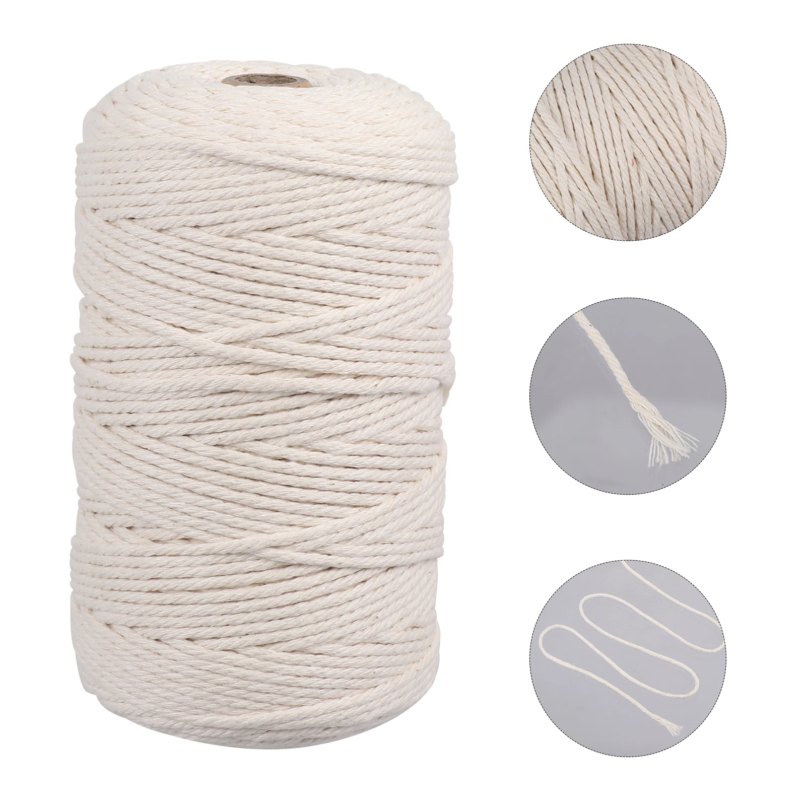 

200M Cotton Macrame Cord Soft Braided String for Plant Hangers Wall Decor Tapestries Crafts Bohemian Design Dream Catchers