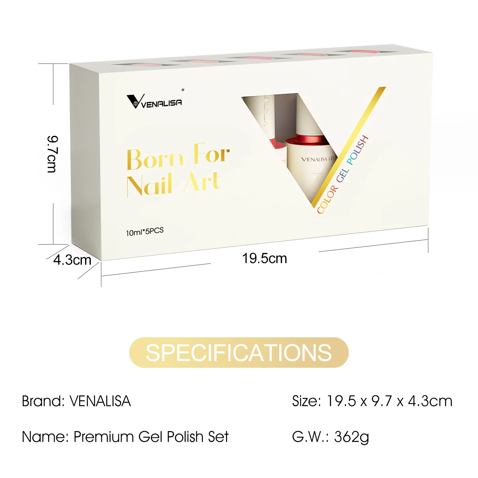 2/3/5 stücke Venalisa 10 ml Gel Kit Farbe Nagel Gel Polnisch Mit Nagel Tipps Set Hema/TPO Kostenloser Diamant Top Soak Off UV LED Nagel Gel – Detail 7