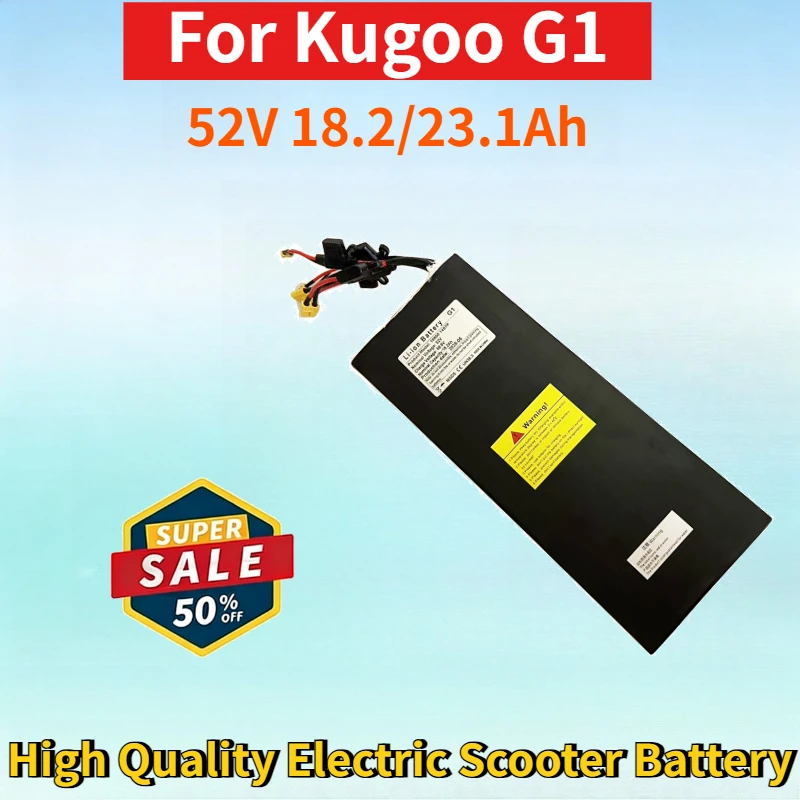 Newest 52V 18.2/23.1Ah Rechargeable Lithium-ion Battery Pack for Kugoo G1 High Quality Electric Scooter Replacement Battery