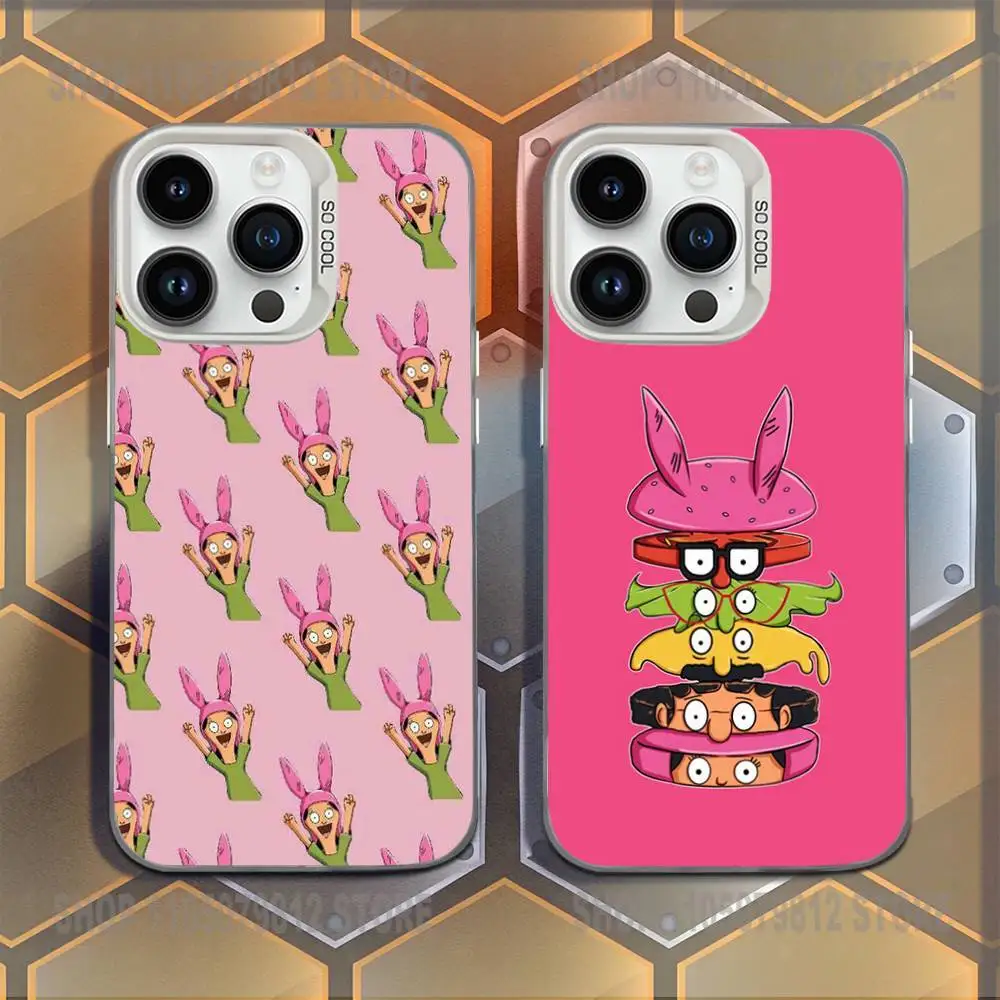 

B-Bobs B-Burgers Cartoon Phone Case For iPhone 16,15,14,13,12,11,Mini,Pro,E,MAX White Candy Matte Shockproof Cover