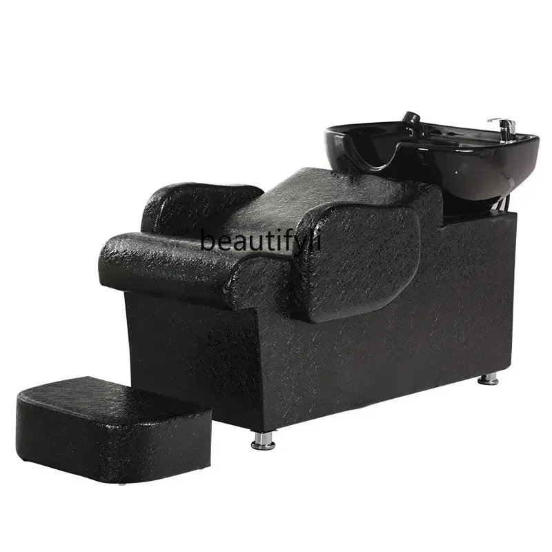 

Shampoo Chair Barber Shop Bed Hair-Washing Chair Flushing Bed Ceramic Basin Hair for Hair