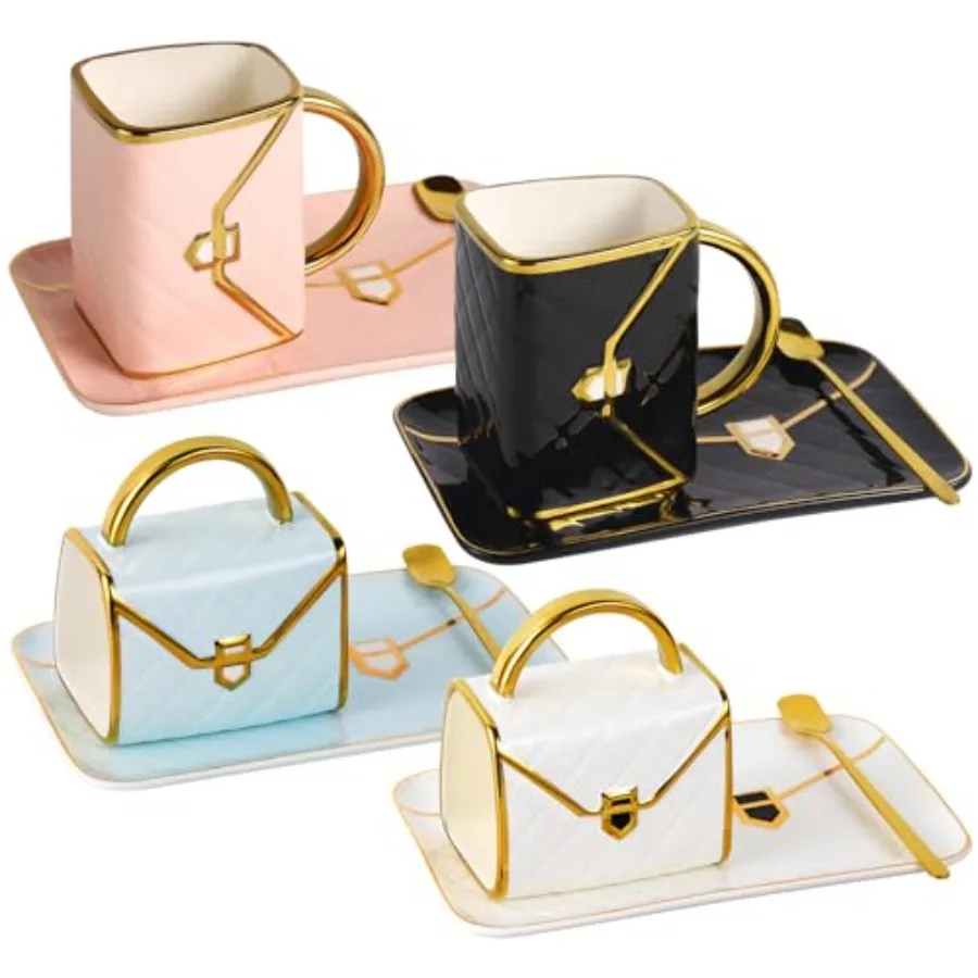 

Керамическая кружка-кошелек Cfee 10 унций/310 мл с милым креативным дизайном, дорожная чайная кружка для женщин, мужчин, отцов