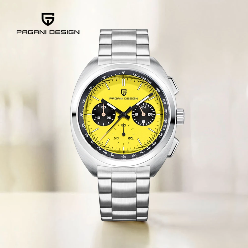 2025 جديد PAGANI تصميم الباندا ساعات رجالية كوارتز ساعات المعصم كرونوغراف ساعة فاخرة للرجال AR الياقوت مضيئة مقاوم للماء