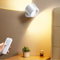 Wire free, hole free magnetic suction bedside wall light, rechargeable induction light, 360 ° rotating small night light YX853IJ