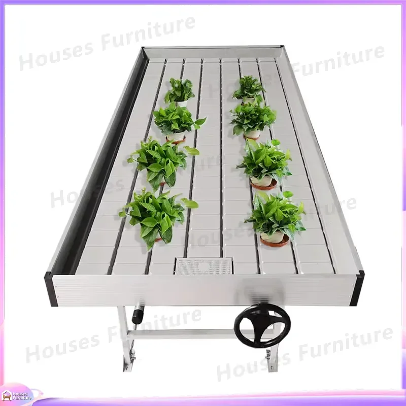 Mobile Vertical Planting Rack Galvanized Steel Nursery Bed Welded Mesh Agricultural Greenhouse Seedling Tray Shelf Hydroponic